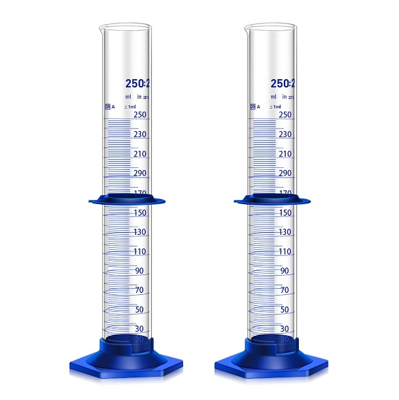 GLASS MEASURING CYLINDER WITH PLASTIC BASE 