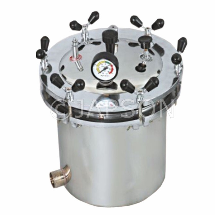 Autoclave, Portable, Stainless Steel, Wing Nut Type (Sterilizer Pressure Type)