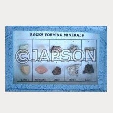 Forming Minerals Set, Collection of 10 Rocks Forming Minerals