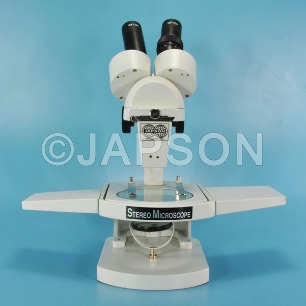 Inclined Stereo Microscope, with Attachable Base and Mirror Illumination