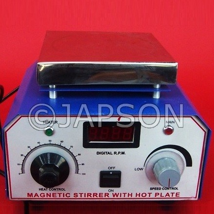 Magnetic Stirrer with Hot Plate, Digital RPM & Temperature