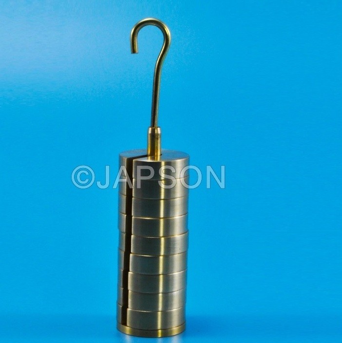 Masses (Weights) Set, Slotted, Brass