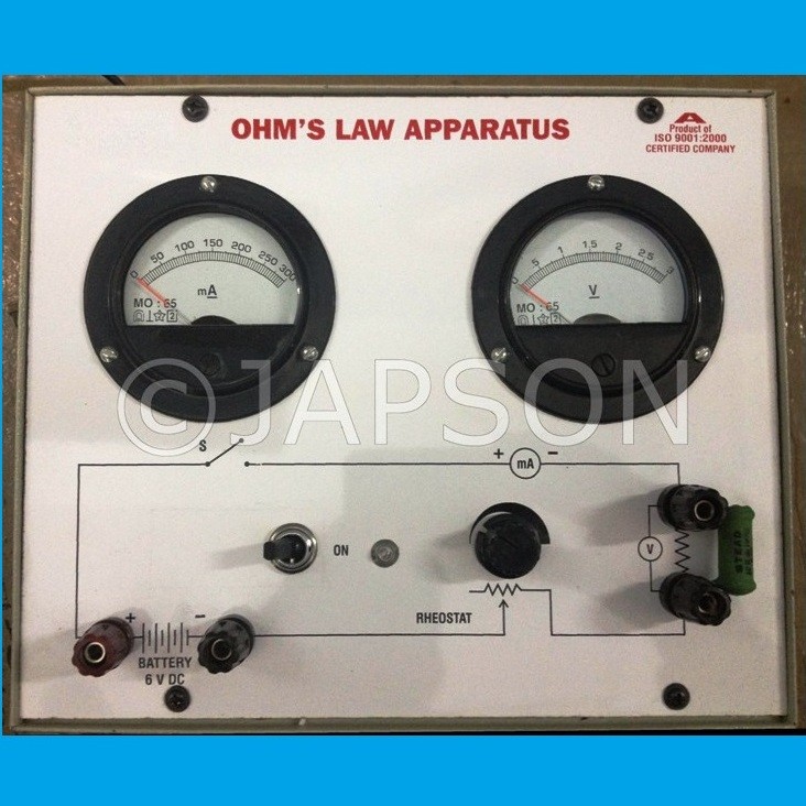 Ohms Law Apparatus with Power Supply