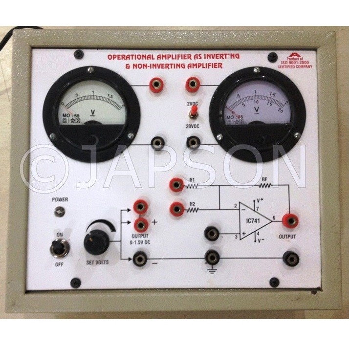 Operational Amplifier as Inverting & Non Inverting Amplifier Experiment Apparatus