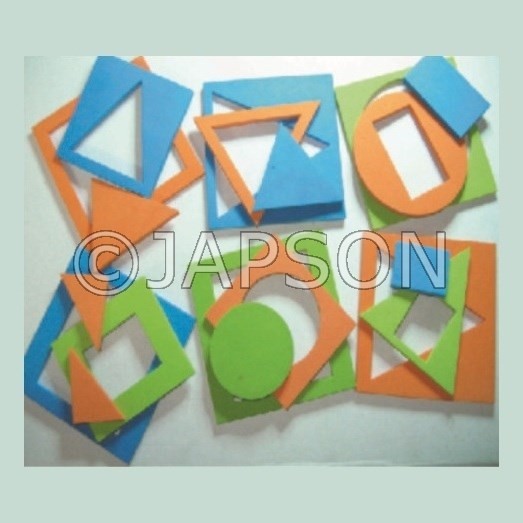 Sit and Set (Set of 6 different Combo Flat Shapes) for School Maths Lab