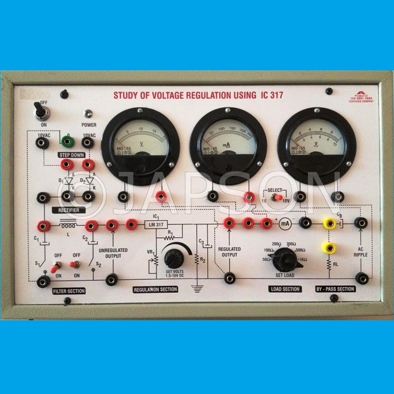 Study of Voltage Regulation using IC 317