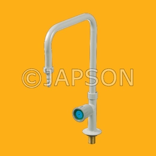 Water Tap, Single, Swan Neck, L Type, Euro, for Pharma & Lab