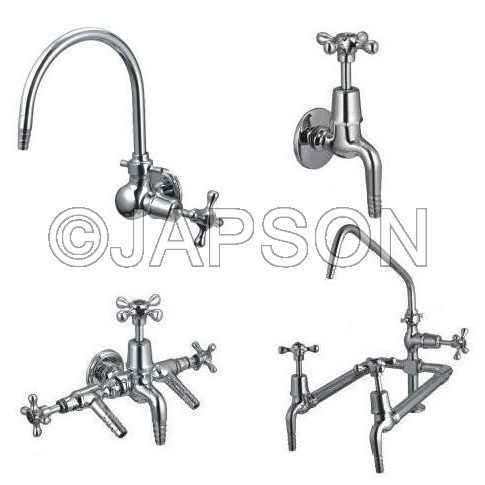 Water Tap, Wall Type, Chrome
