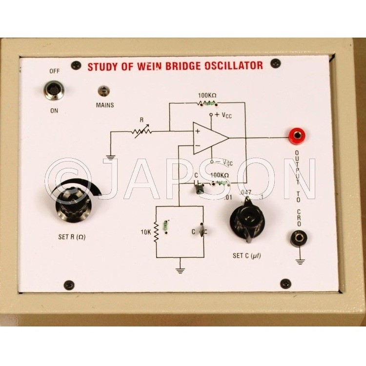 Wein Bridge Oscillator using Operational Amplifier IC 741 Experiment Apparatus