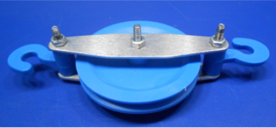 Single Pulley with Metal Frame and Hooks