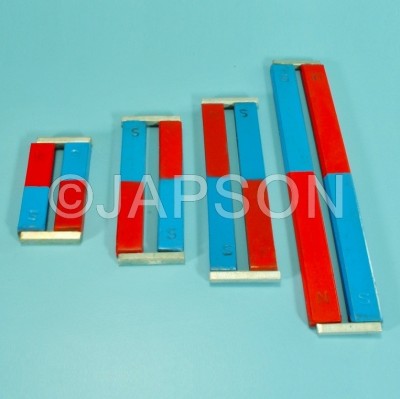 Bar Magnet, Pair, Chrome Steel