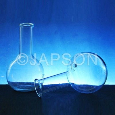 Flask, Round/Flat Bottom (Clear Glass)