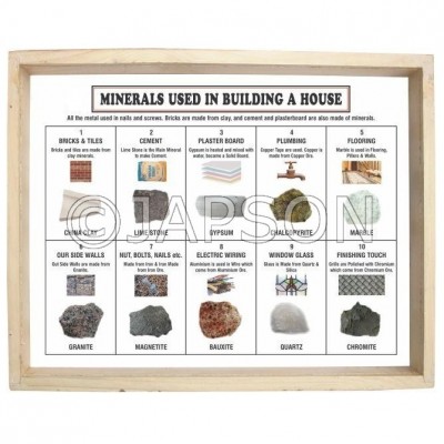 Minerals Used in Building a House, Set of 10