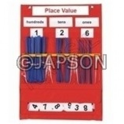 Place Value Chart with Sticks for School Maths Lab