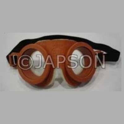 Red Rubber Gas Tight Goggles