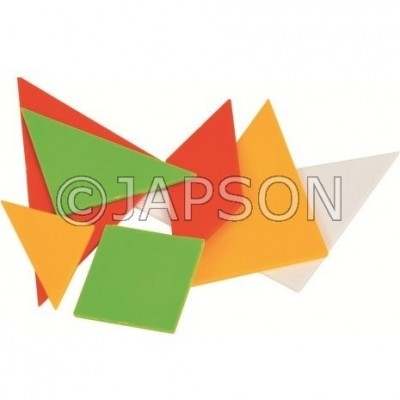 Tangram (Plastic) for School Maths Lab