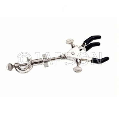 Three Prong, Retort Clamp, Rotatable, Double Keys 2