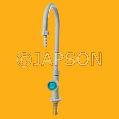 Water Tap, Single, Swan Neck, J Type, Euro, for Pharma & Lab