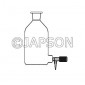 Quartz Aspirator Bottle with Silicon Stopper & Screw Type Teflon Stopcock