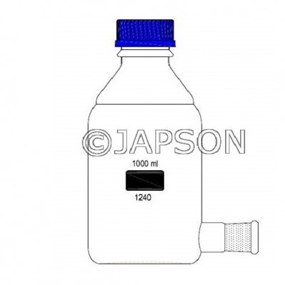 Aspirator Bottles, Screw Cap with Socket Outlet 