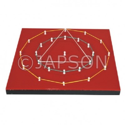 Circular Geoboard for School Maths Lab