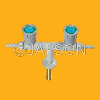 Gas Tap, Euro, 2 Way 180°, for Pharma & Lab