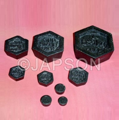 Masses (Weights), Hexagonal, Cast Iron
