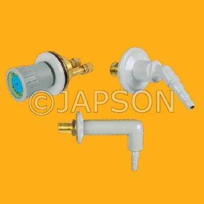 Panel Mounted Valve, 45° Nozzle & 90° Elbow for Fume Hood