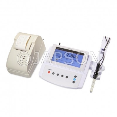 pH Meter, Euro with Printer 