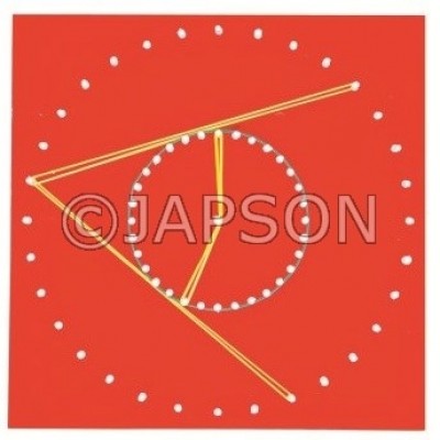 Tangent Geoboard for Circle and Tangents for School Maths Lab