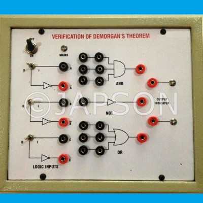 Verification of De Morgan Theorems Experiment Apparatus