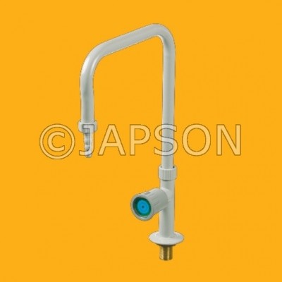 Water Tap, Single, Swan Neck, L Type, Euro, for Pharma & Lab