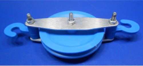 Single Pulley with Metal Frame and Hooks