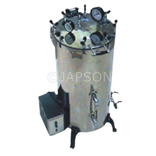 Autoclave, Triple Wall, Vertical, High Pressure, with Steam Jacket