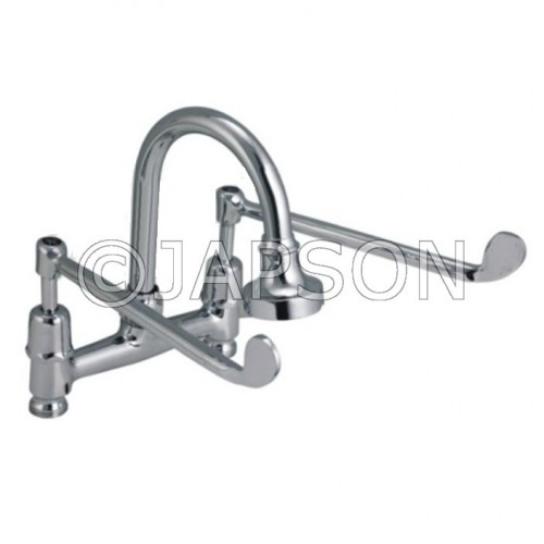 Double Elbow Action Surgical Basin Mixer, Pillar Type