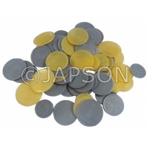 Dummy Coins set of 60 pcs for School Maths Lab