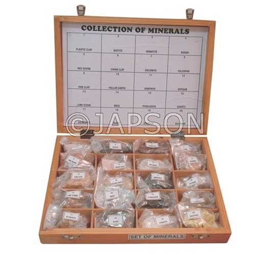 Mineral Set, Collection of 20 Minerals