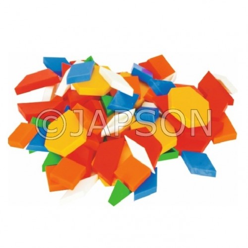 Pattern Blocks, Plastic for School Maths Lab   