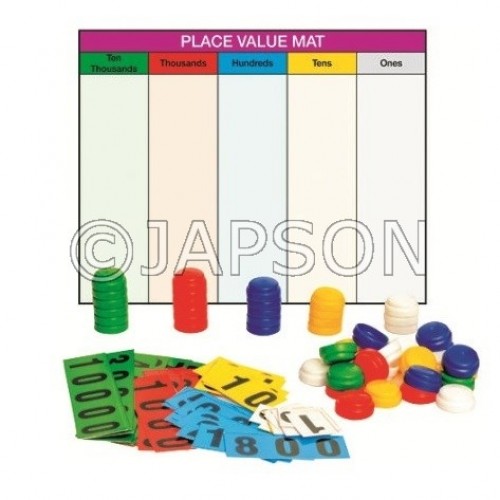 Place Value Game with Counters for School Maths Lab