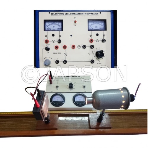 Solar/Photo Cell Characteristics Apparatus with Wooden Bench