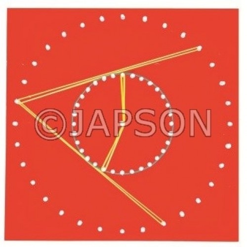 Tangent Geoboard for Circle and Tangents for School Maths Lab